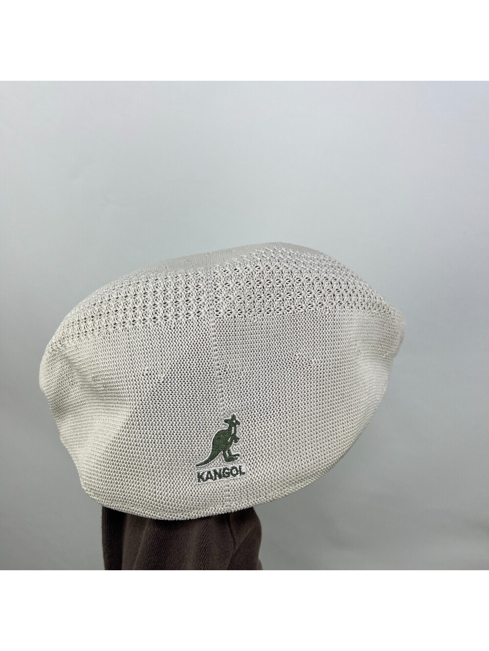 Vintage Kangol Beret White Mesh Flat Cap XL